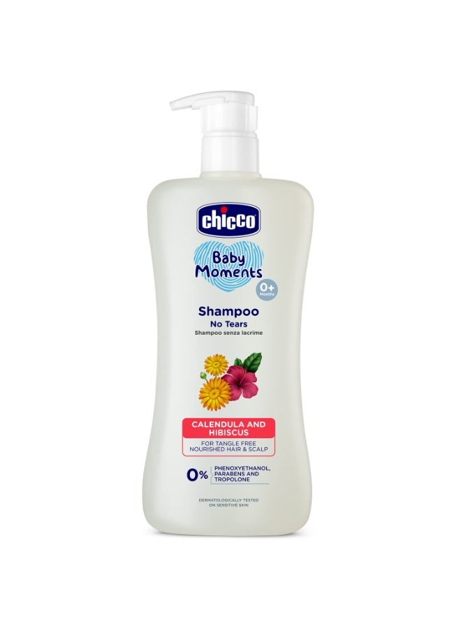 شيكو Chicco Baby Moments Shampoo for Tear-Free Bath times, Natural Ingredients, Suitable for baby’s tangle Free, smooth hair, No Phenoxyethanol and Parabens (500ml) - Image 1